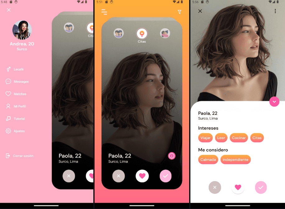 Dating mobile app for Android & Swift